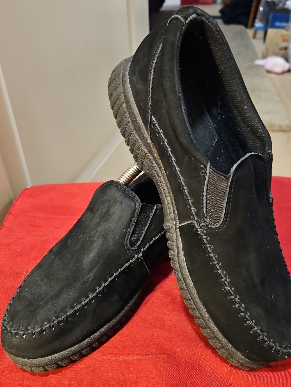 Dr. Scholl's Black Suede Slip-On Comfort Loafers